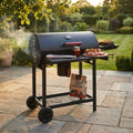 Barbecue a carbone, lla con Affumicatore in Acciaio cm 113x97 5x70 - WAGYU Nero, BS COM