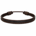 Bracciale Intrecciato Regolabile Marrone