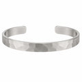 Bracciale aperto martellato argento regolabile