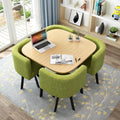 Set sala da pranzo, sale conferenze, elegante e salvaspazio, Moderno tavolo da pranzo rotondo con 4 sedie, 80 cm, cucina, salotto e soggiorno, Generic