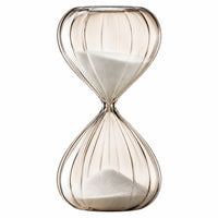 Clessidra decorativa in vetro trasparente 25 cm con sabbia bianca - 30 minuti