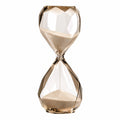 Clessidra in Vetro Sfaccettato con Sabbia Beige, 30 Minuti