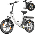 Biciclette elettriche pieghevoli, 47 Nm 7 Velocità, Freni a Disco 20x3.0 Fat Tire Urban Electric Bike, ZAZAWORK