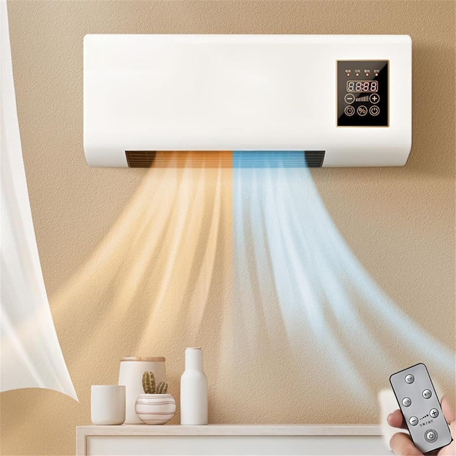 Condizionatore portatile, Mini condizionatore d'aria da parete con telecomando, soggiorno e ufficio, CA portatile per camera da letto, Generic
