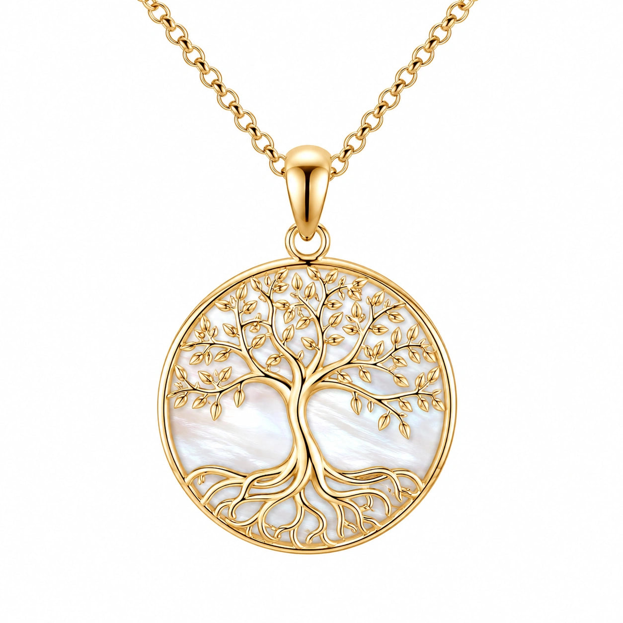Collana Albero della Vita in Oro e Madreperla