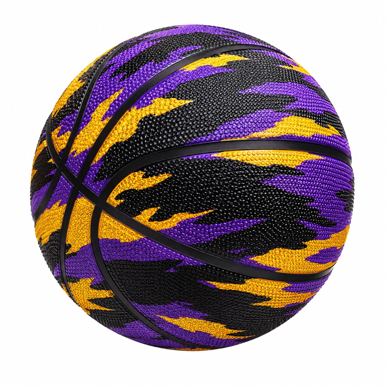 Pallone da Basket Viola/Giallo/Nero per Esterni