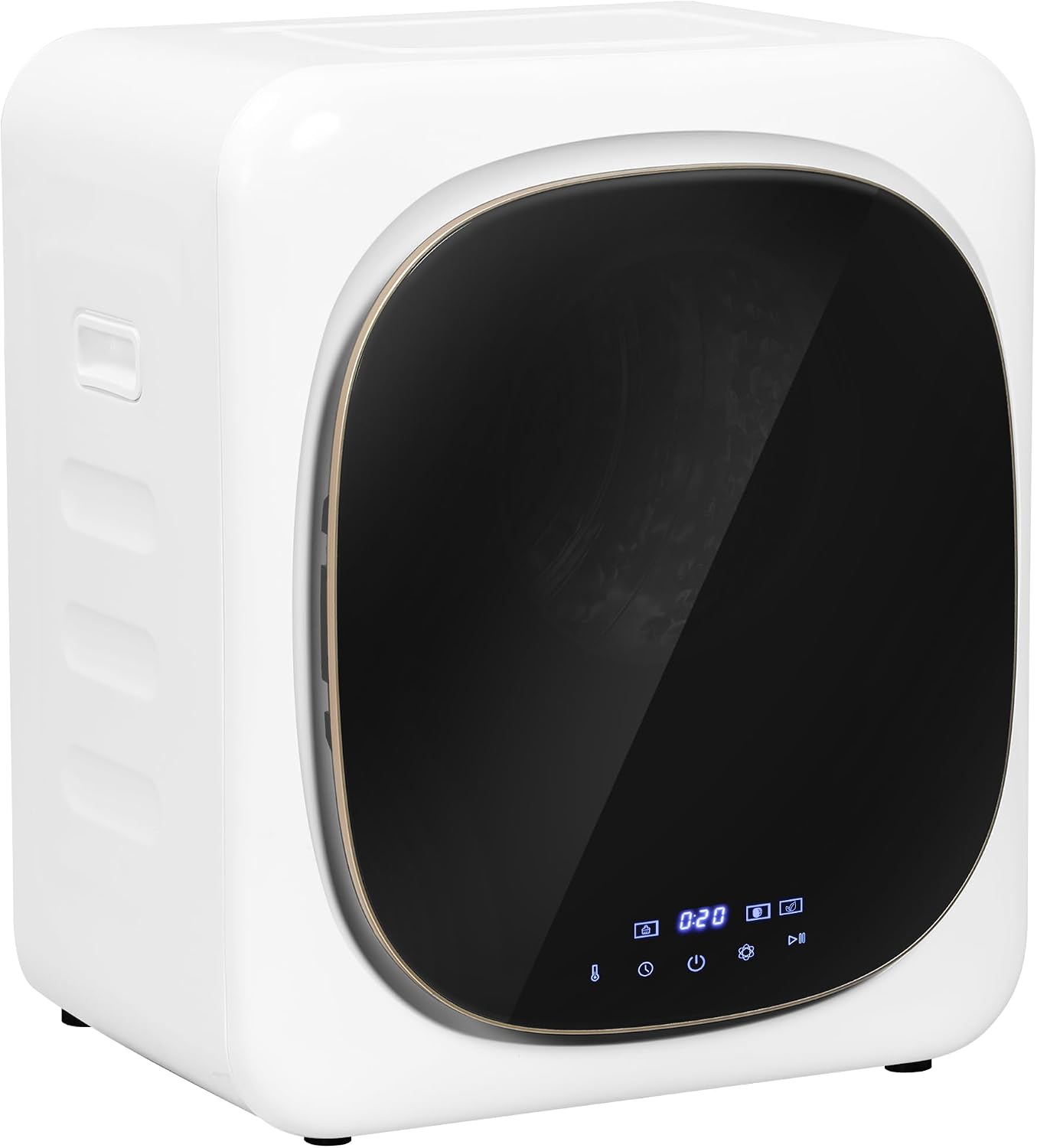 Asciugatrice, Mini Portatile 4 kg, 6 Programmi, Compatta 800 W, Fino 60°C, Display Touch, Carica Frontale, Impilabile, Parete, Autoportante, HOMCOM