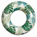 Ciambella Gonfiabile con Motivo Tropicale Verde e Bianco