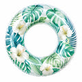 Anello Gonfiabile Tropicale con Fiori 100 cm Verde Bianco