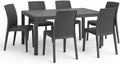 Set da pranzo, terrazzo (nero), Tomaino