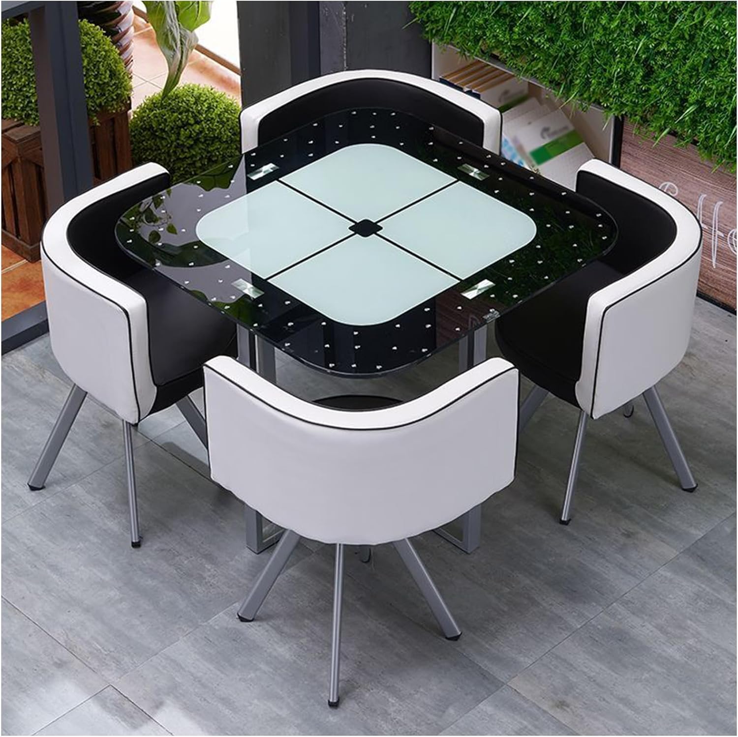 Set sala da pranzo, design rotondo, quadrato, caffetterie e negozi di tè al latte, Moderno set tavolo da pranzo con sedie, Generic