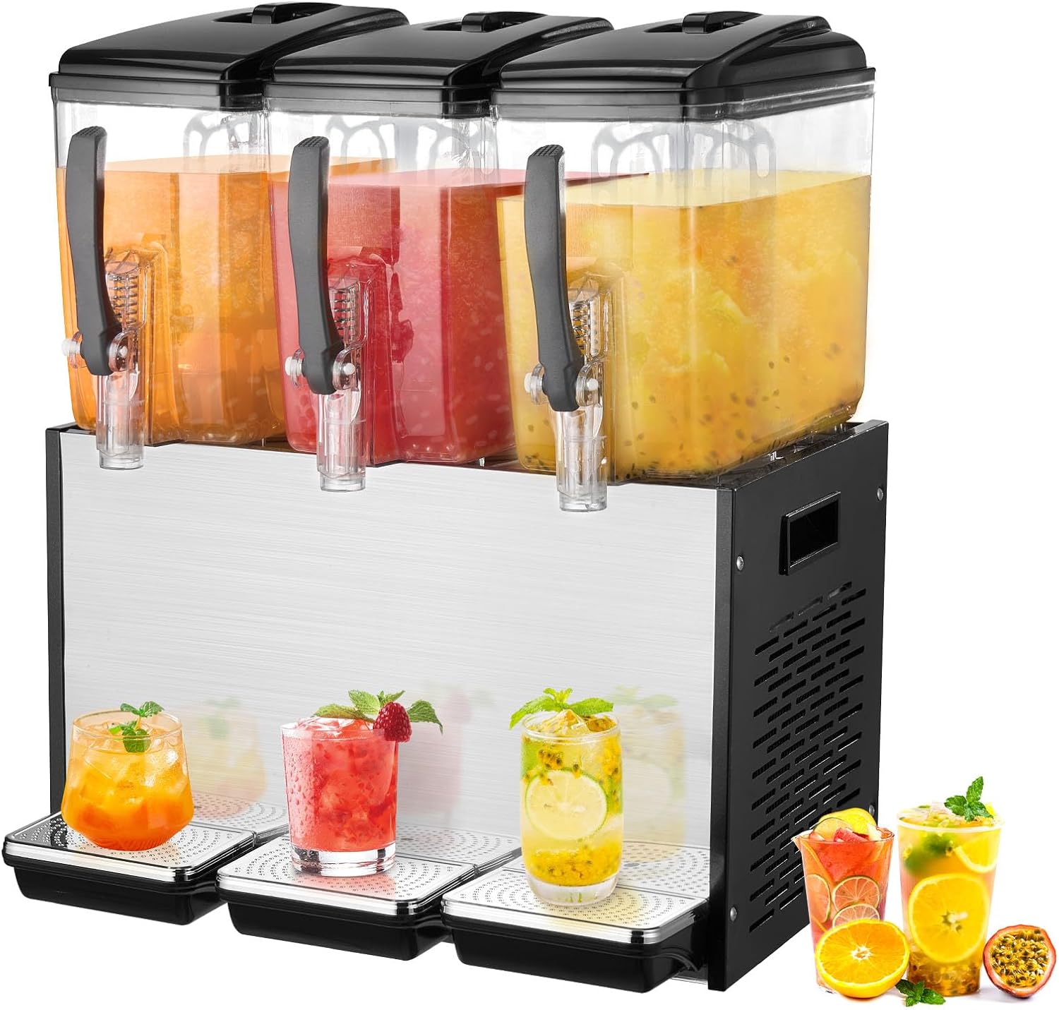 VEVOR Distributori di bevande fredde, Distributore di Bevande Commerciali, Ristoranti, Temperatura Raffreddamento 7-12 °C, per Bevande Fredde