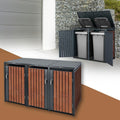 Secchi della spazzatura da esterni, ML DESIGN modern living, Antracite/Marrone Effetto Ruggine