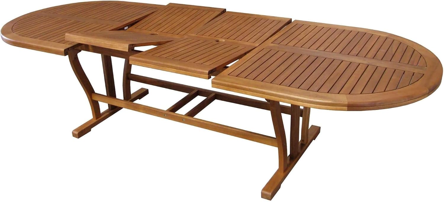 Tavoli standard, MilaniHome.it - Tavolo Ovale Allungabile in Legno di Acacia 200, milani home