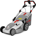 Tosaerba, elettrico IERM 2043 T, 2000 W, larghezza di taglio 43 cm, Altezza di taglio su 5 posizioni (30-75 mm), sacco 50 L, kit mulching, IKRA