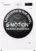 LG F4NX1009NWB lavatrice, 9 kg a Carica Frontale Serie X1, 1400 giri, 6 Motion Direct Drive, Classe A, Wi-Fi, Lavaggio a Vapore Allergy Care
