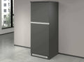 Mobili a terra, 2 Ante Made in Italy, Dispensa da Cucina Plinio 60x60x165h cm Nero Antracite 2 Ripiani Apertura Battente, Dmora