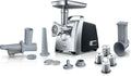 Bosch MFW68660 Tritacarne, ProPower, Grande Maneggevolezza, Funzione Reverse, 800 W, Potenza Blocco Motore 2200 W per Grandi Quantità, Nero