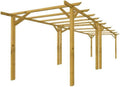 Pergolati, pino massello impregnato in autoclave, Made in Italy, Pergola in legno da giardino Lumina 3×6 m, con kit montaggio, TheGoodGarden
