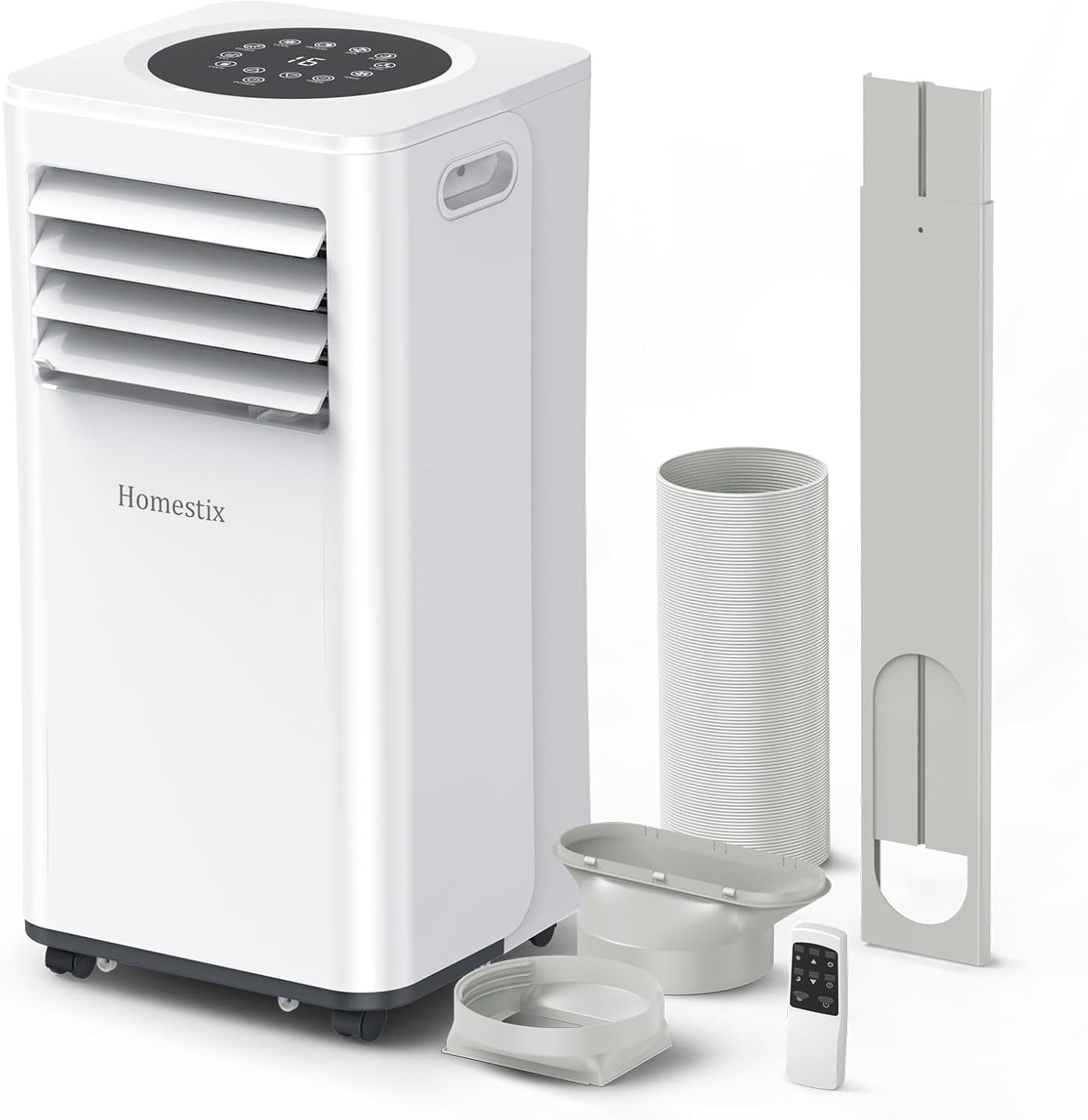 Condizionatore portatile 24H, 9000 BTU, 4-in-1 Climatizzatore Portatile, Ventilatore, Deumidificazione, Timer, Modalità Sleep, Homestix