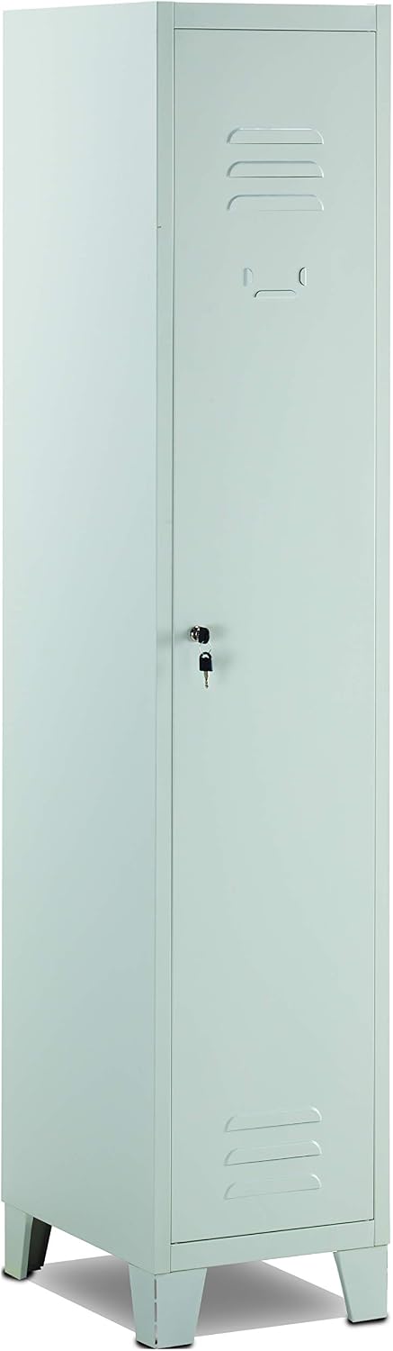 Armadio A1844011, Grigio, Armadietto spogliatoio 1 Posto Misure H 180 x 50 x 36 cm, Linea Garden Friend
