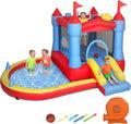 Giochi e castelli gonfiabili 840D, Parco Acquatico con Scivolo, Trampolino, Piscina Palline, Canestro Basket, Soffiatore, Borsa Trasporto, AIYAPLAY