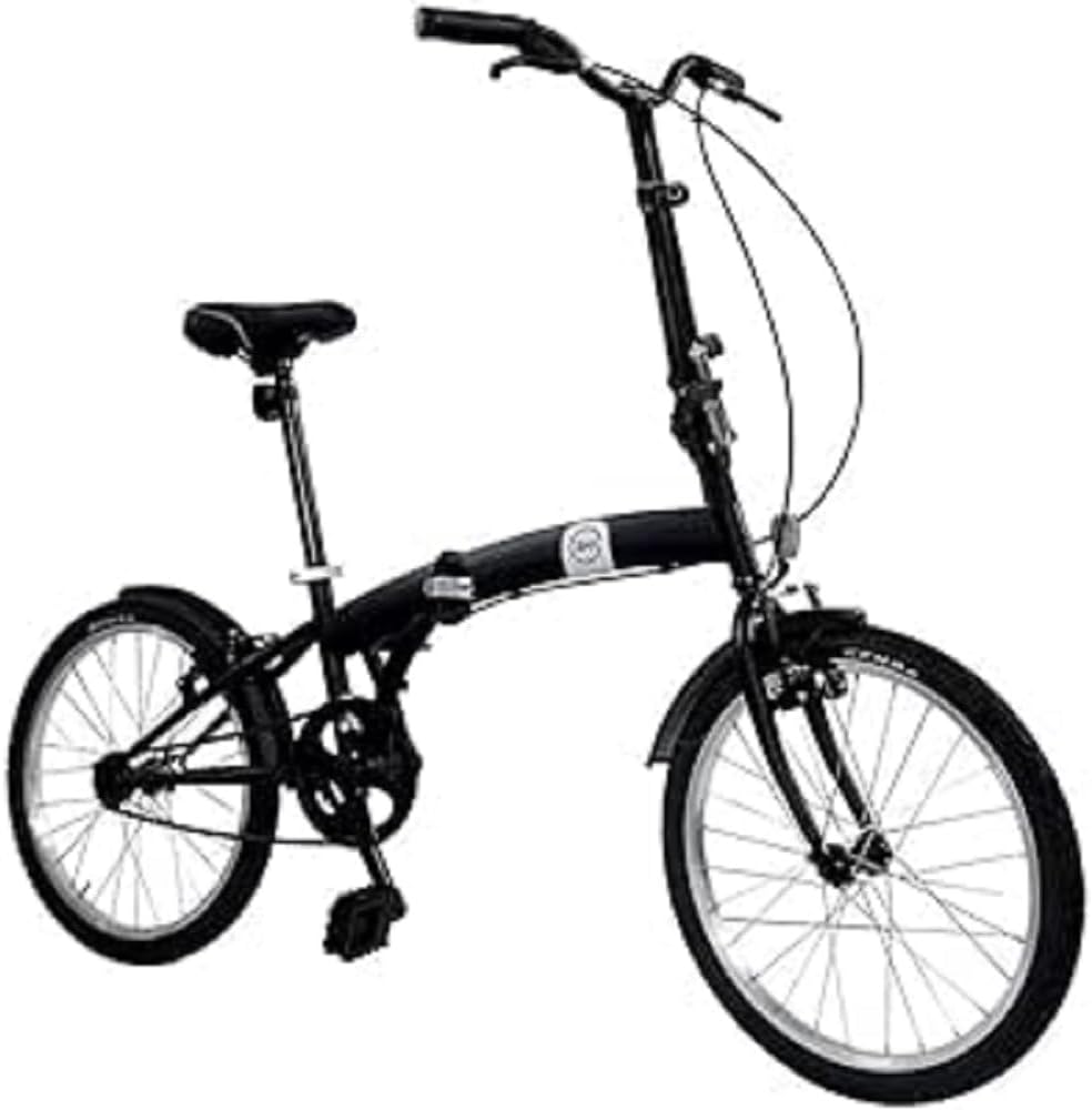 Bici pieghevoli, Bici Pieghevole Ruote 20' Nero Opaco Dimensioni Chiusa 65x82,5x35 cm, B4C