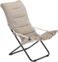 Lettino prendisole, Tela Olefine Bianco Beige, Fiesta Soft - Sdraio Anatomica Regolabile Da Esterno - Telaio Acciaio Verniciato Antracite, fiam
