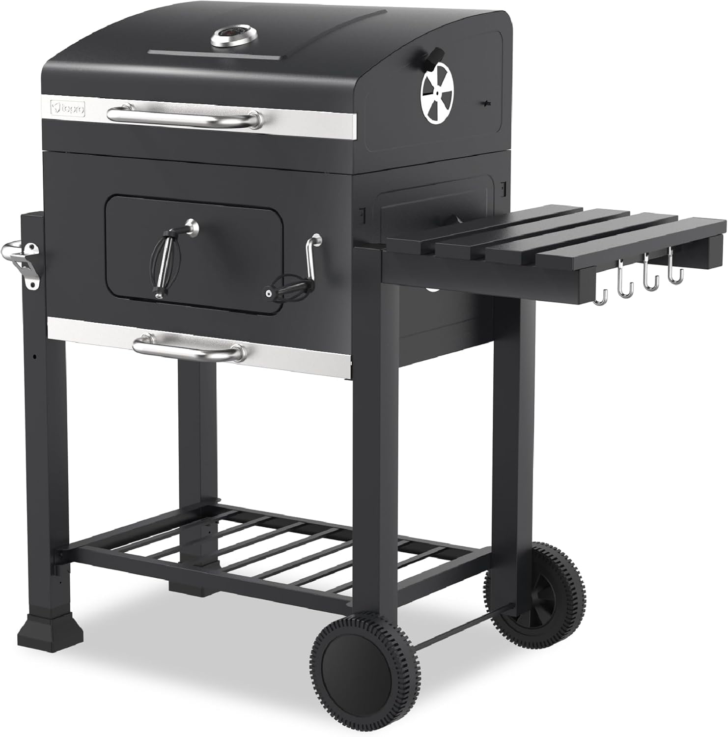 Barbecue a carbone, acciaio inossidabile, lla Toronto Click antracite, Tepro