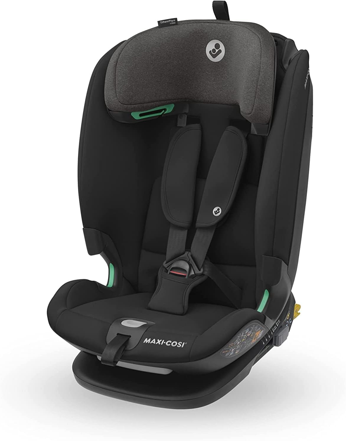 Seggiolini auto R129, Titan Plus i-Size, Regolabile in Altezza, Side Impact Protection G-CELL, Authentic Black, Reclinabile in 4 Posizioni, Maxi-Cosi