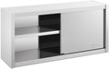 Mobili a muro RCSSWC-120X45-S, Pensile In Acciaio Inox Con Ante Scorrevoli Da Cucina (120 x 45 x 60 cm, Royal Catering