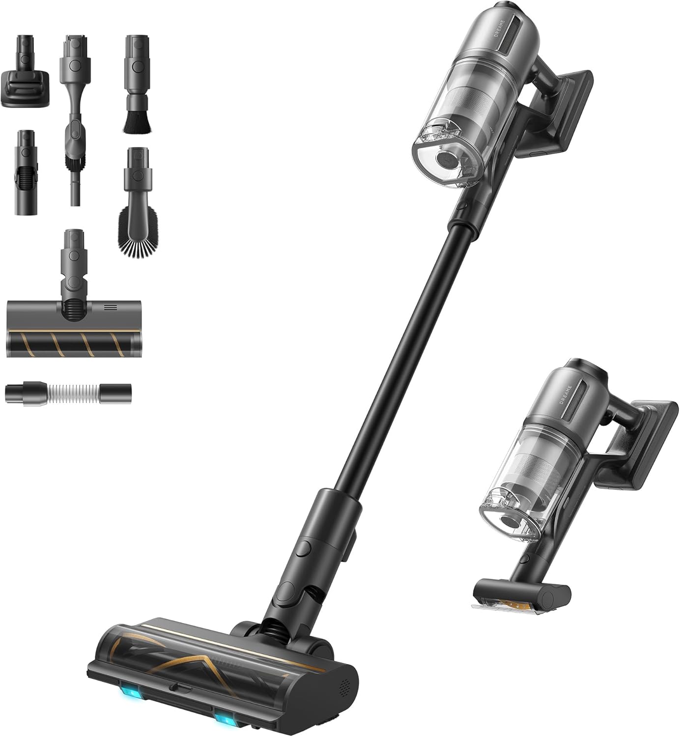 Aspirapolvere verticale Z30, Aspirazione da 28,000 Pa, 310 AW, Autonomia 90 min, Rilevamento Automatico Sporcizia, Aspirapolvere Senza Fili, DREAME