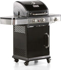 Barbecue a gas, 3 Fuochi, Grigli 60 x 42 cm, DALLAS con Rotelle, Potente e Pratico, Sistema di Pulizia Facile, Brigros