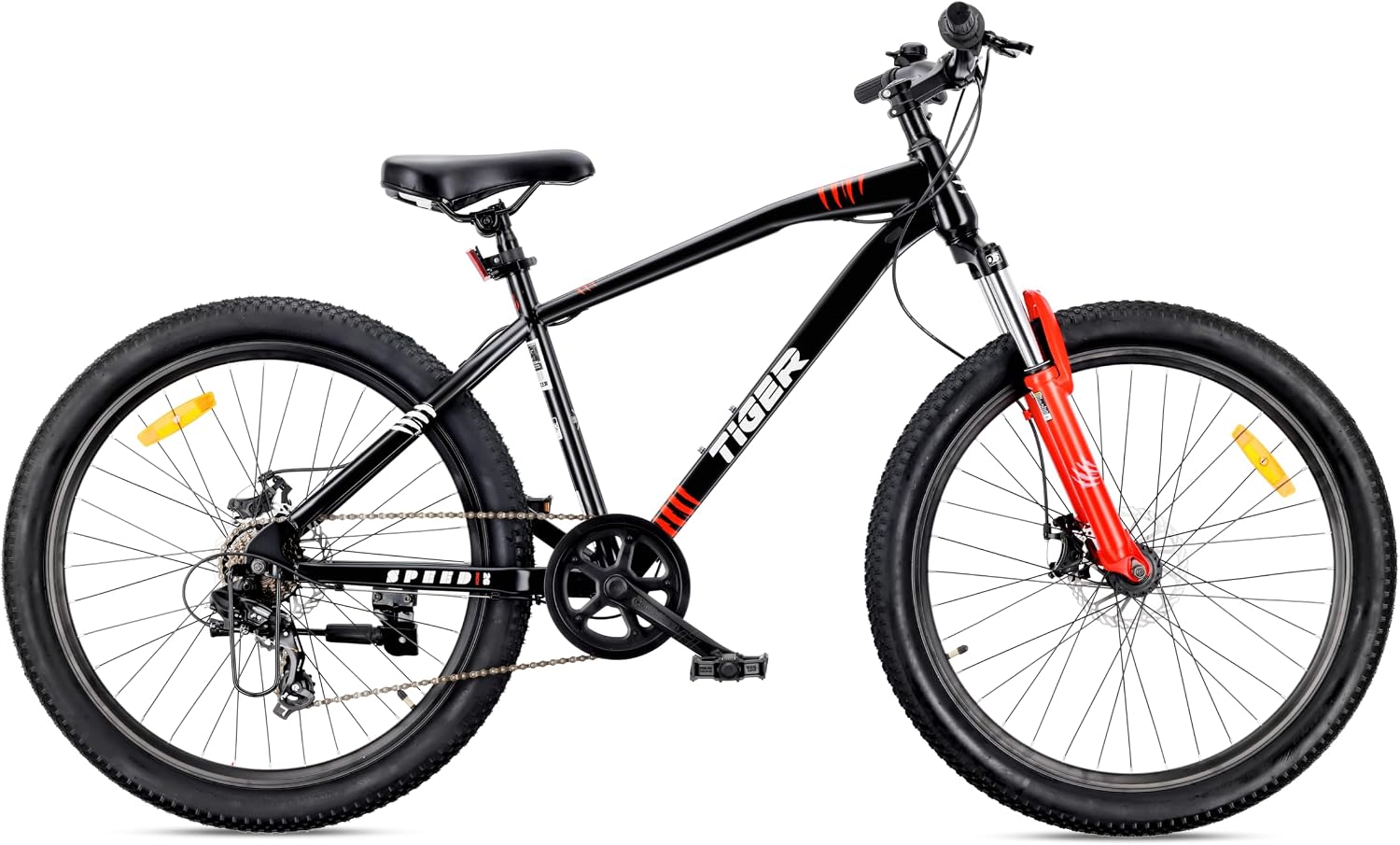 Mountain Bike, freni a disco, ammortizzatore, TIGER BIKE Bicicletta da 26 pollici, per ragazzi e uomini, sun baby