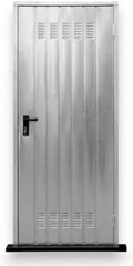 Porte a soffietto, Porta Reversibile Multiuso per Cantina in Acciaio zincato con Maniglia - 80x200 cm, Briconess.com
