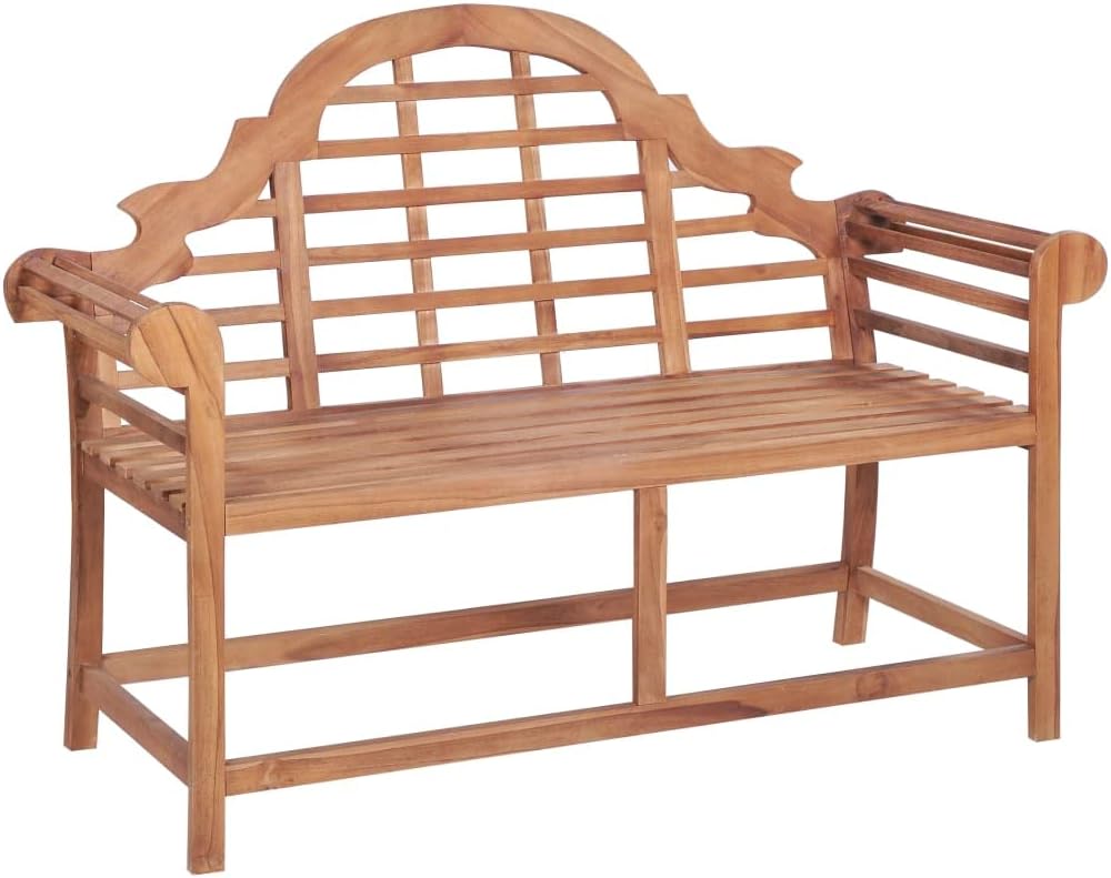 Panche, Panca da Giardino 127x58,5x92,5 cm in Legno Massello di Teak, vidaXL