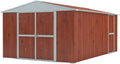 Casette da giardino, Box in Acciaio Zincato Casetta da Giardino in Lamiera 3.60 x 4.30 m x h2.10 m - 185 kg - 15 metri quadri (Finitura Legno), Notek