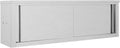 Mobili a muro, Armadio da Cucina con Ante Scorrevoli Catering Pensile Pensile Ristoranti Pensili da Cucina in Acciaio Inox-150 x 40 x 50 cm, IKAYAA