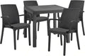 Set da pranzo, Sicignano, Resistente agli UV, Made in Italy (Antracite), Sicignano Casalinghi Ingrosso Casalinghi Arredo Giardino Hotellerie