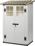 Casette da giardino, Casetta Porta Attrezzi PVC Tuscany EVO 100 Bianca, NOOR