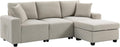 Divano, a L Reversibile per Salotto, Seduta Spessa, Cuscini, Beige, HOMCOM