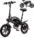 Bici elettriche 10-, 14 pollici Portatile E-bike, Bicicletta Elettrica Pieghevole, Smart Bici Elettrica con Pedalata Assistita, Unisex Adulto, DYU