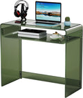 Scrivanie, Tavolino Consolle (Verde), Scrivania in Acrilico per Computer, Tavolo da Studio per Casa e Ufficio, solaround
