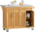 Credenza FKW69-N, Carrello Cucina con Ruote Isola Cucina con Piano di Lavoro Estensibile, SoBuy