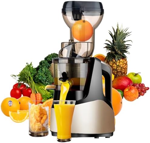 Estrattori succo albero singolo masticatori, Spremiagrumi a freddo, macchina a masticazione lenta, facile da pulire, potenza 200 W, Generic