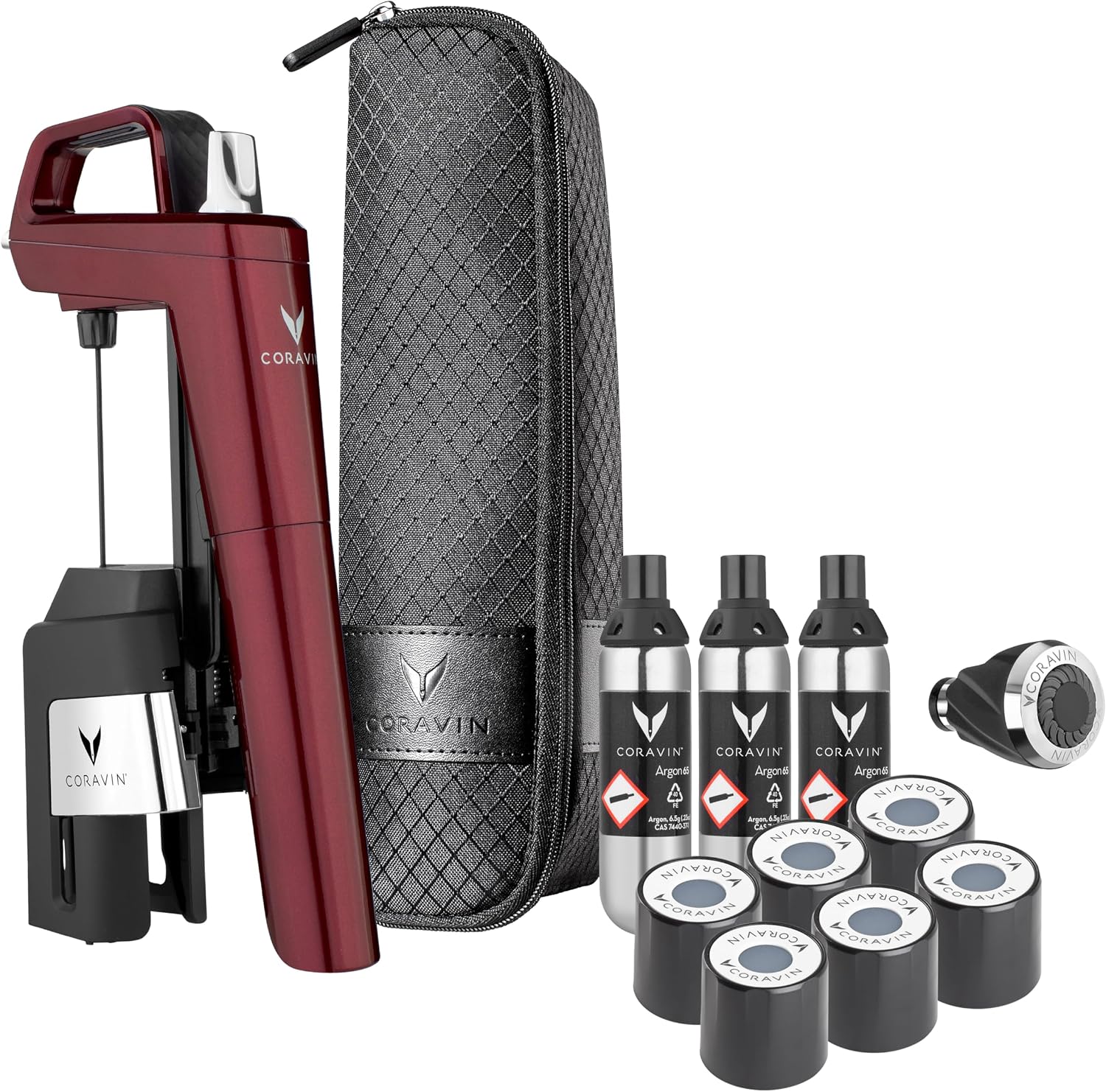 Conservazione, Timeless Six+ Sistema di del vino, Facile da usare Protegge il vino dall'ossidazione per più di 2 anni, Coravin