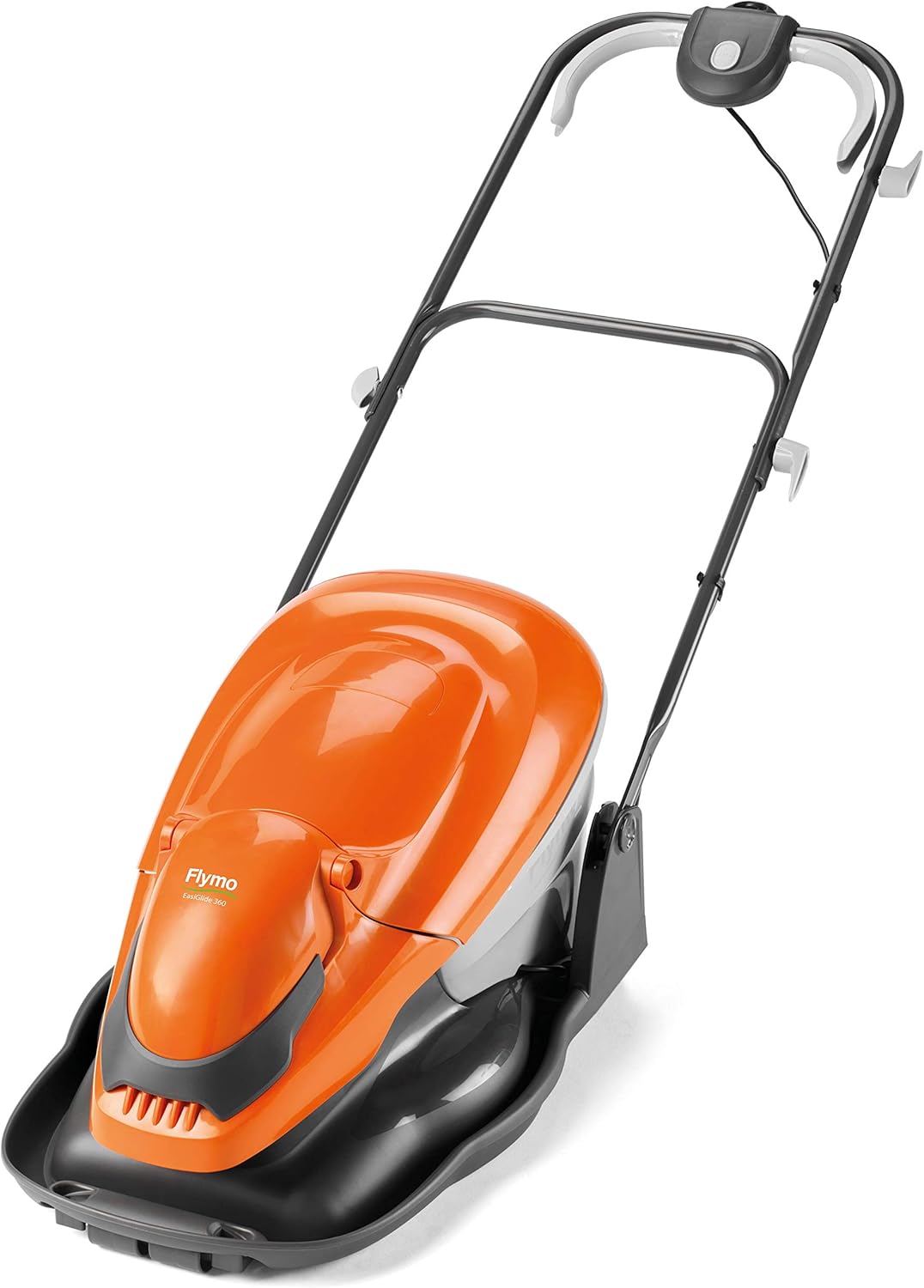 4559, pieghevole piatto, EasiGlide 360 Hover Collect Tosaerba – Motore da 1800 W, larghezza di taglio 36 cm, cestino raccoglierba da 26 litri, Flymo