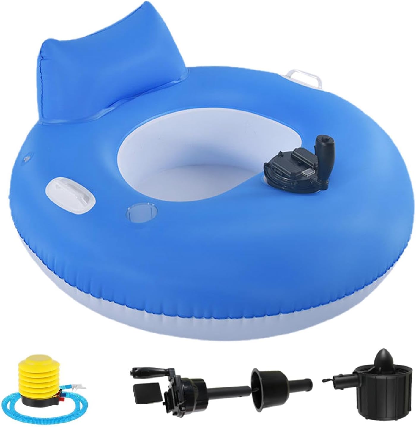 Materassini da piscina, Sedia galleggiante a con portabicchieri per lago, Lettino da piscina motorizzato, galleggiante elettrico gonfiabile, Generisch