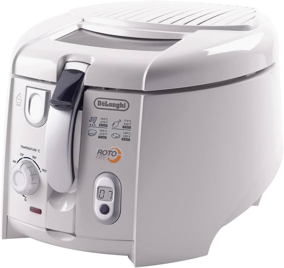 De'Longhi F28533 friggitrice ad aria, .W1 RotoFry Friggitrice, 1800 W, 1.3 Litri, Plastica, Bianco