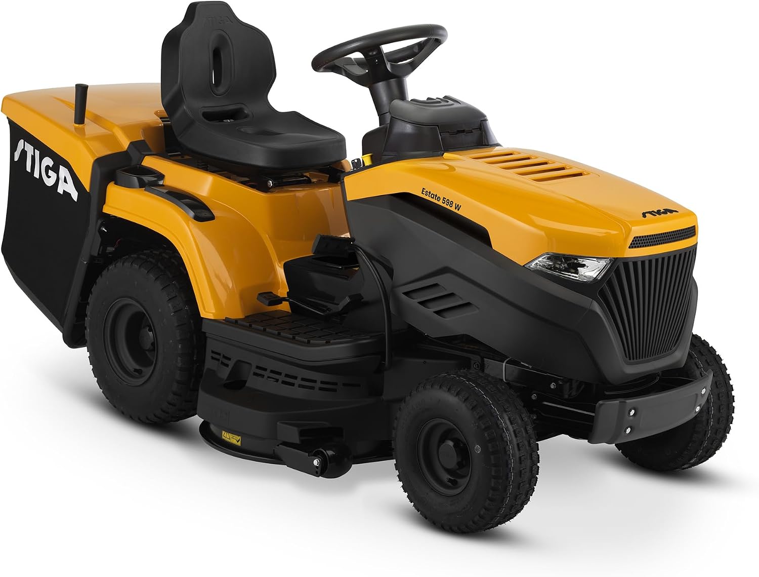 Tosaerba, Estate 598 W Trattorino a Benzina, 586 cc, 98 cm, 240 L – Trasmissione Idrostatica, Kit Mulching – Prati fino a 5.000 m2, STIGA